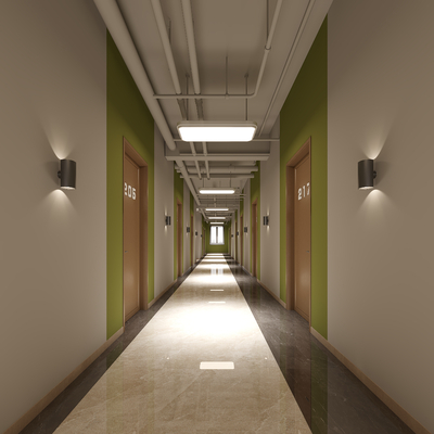 Modern dormitory Corridor