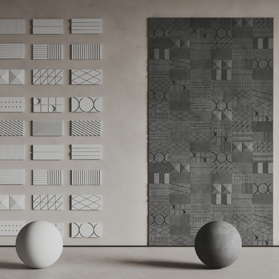 Modern Wall Tile Modeling Wall Modeling