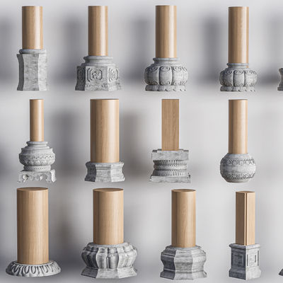 Chinese style pillar foundation pillar stone drum pillar foundation stone pillar cornerstone