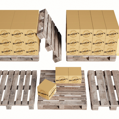 Solid Wood Pallet Cargo Pallet Forklift