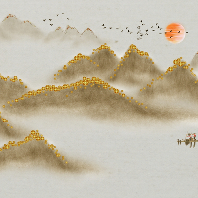 New Chinese Style Landscape Wallpaper