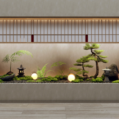 New Chinese Courtyard Sits Moss Landscape Sits