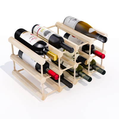 Solid Wood Wine Rack Storage Rack