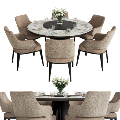 minotti Dining Table and Chair