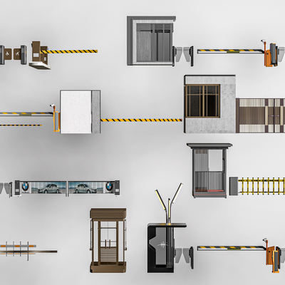 Modern sentry box door guard room