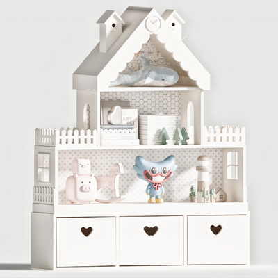 Modern Children's Storage Rack Decorative Cabinet