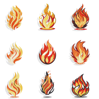 Fire pattern flame icon