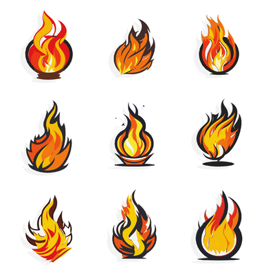 Fire pattern flame icon