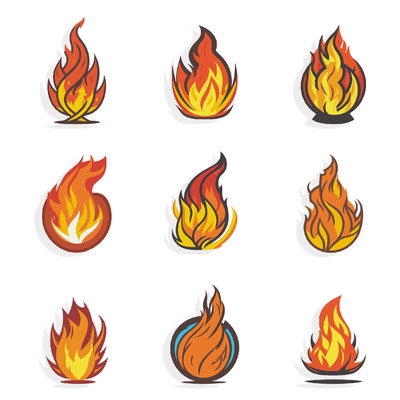 Fire pattern flame icon