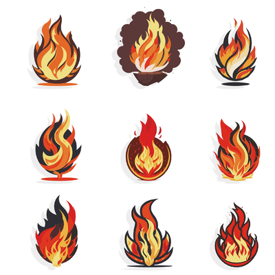 Fire pattern flame icon