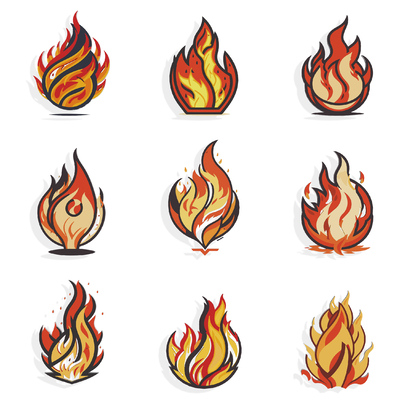 Fire pattern flame icon