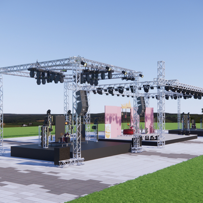 Special design steel frame stage