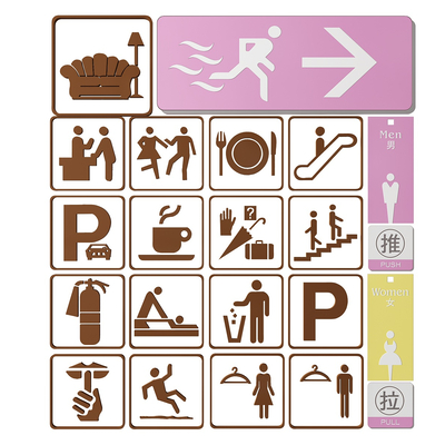 Public signs, signboards, public area signs