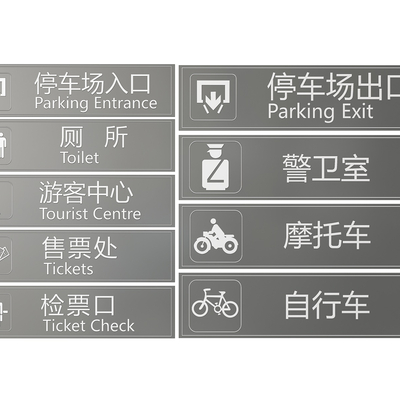 Scenic sign, signboard, guide sign