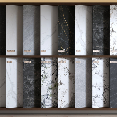 Marble textured wainscots