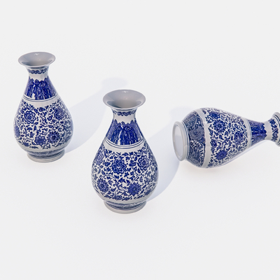 Neo-Chinese Style blue and white porcelain vase vase