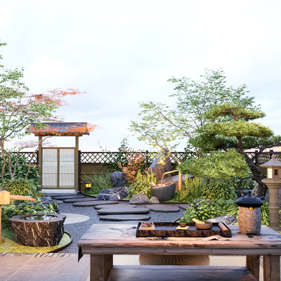 Japanese Zen Courtyard