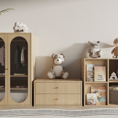 Modern children's storage cabinet