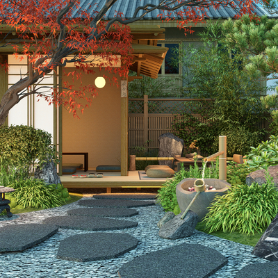 Japanese Zen Courtyard