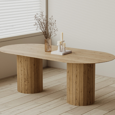 Log dining table