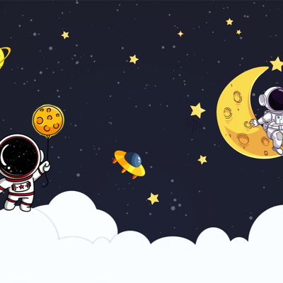 Children's Cartoon Wallpaper Space Star Wallpaper Universe Background