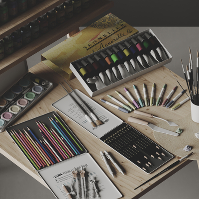 Modern Paintset Brush Paint Palette