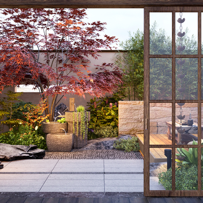 Japanese Zen Courtyard Garden