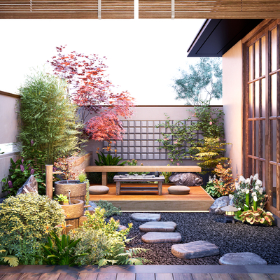 Japanese Zen Courtyard Garden