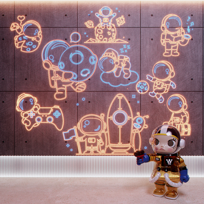 Trend astronaut neon photo Wall