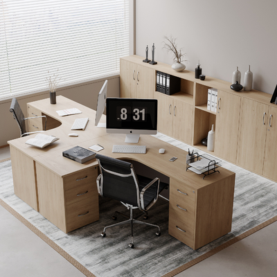 modern office desk and chair