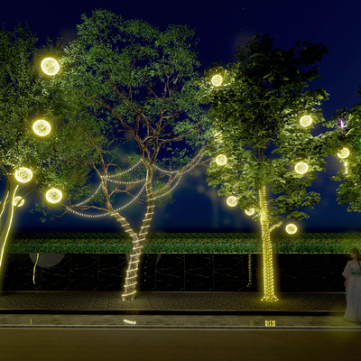 Street tree landscape lights night light tree light LED lights neon atmosphere lights