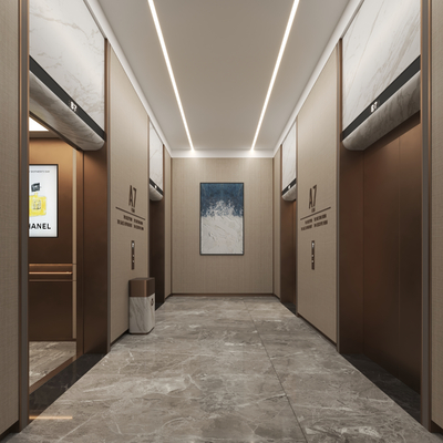 Modern hotel elevator Corridor