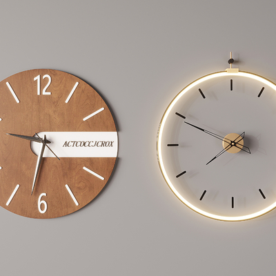 Middle style clock wall clock