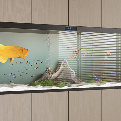 Embedded fish tank aquarium