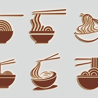 Modern Noodle Restaurant noodle Icon