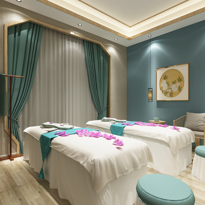 Neo-Chinese Style Spa Club Physiotherapy Room