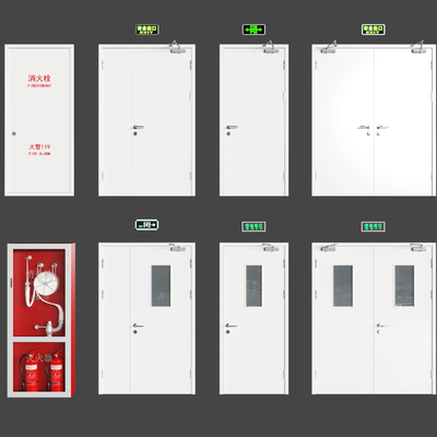 Modern fire door safety exit fire hydrant