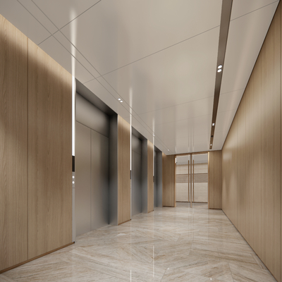 Office building elevator hall