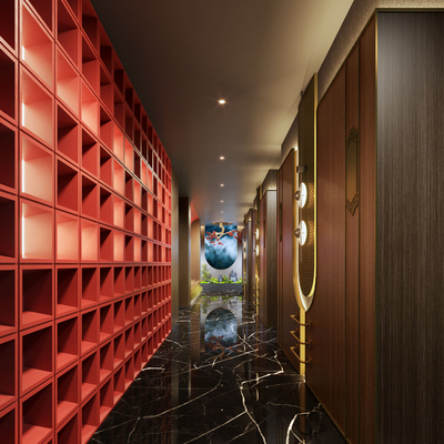 New Chinese Hotel Aisle Corridor