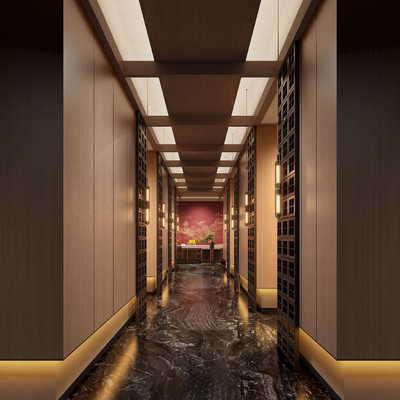 New Chinese Hotel Aisle Corridor