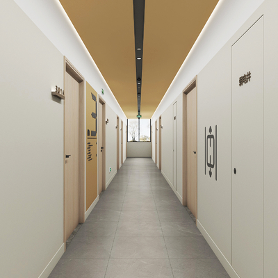 Modern Hotel Corridor