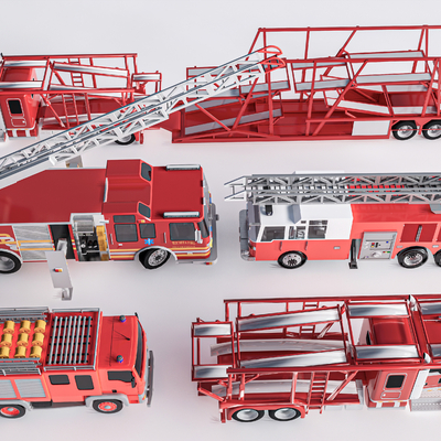 Modern fire truck rescue truck train extinguishing