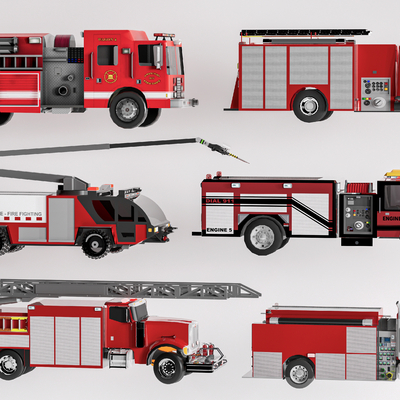 Modern fire truck rescue truck train extinguishing