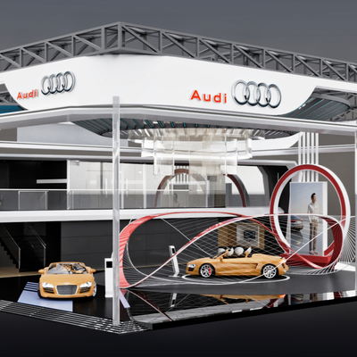 Car showroom car booth Audi car display billboard