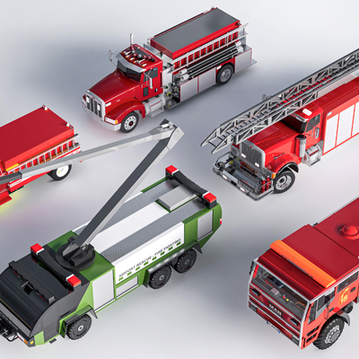 Modern fire truck rescue truck train extinguishing