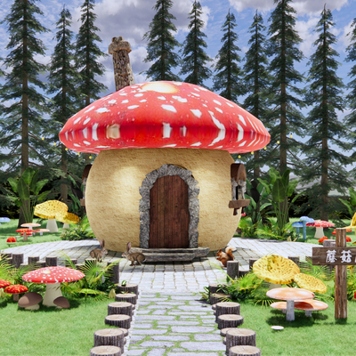 Mushroom House Garden