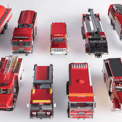 Modern fire truck rescue truck train extinguishing