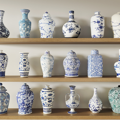 New Chinese-style Blue and White Porcelain Ornaments