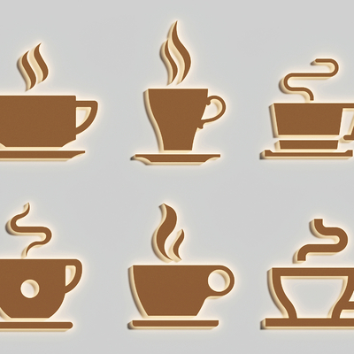 Modern coffee cup logo