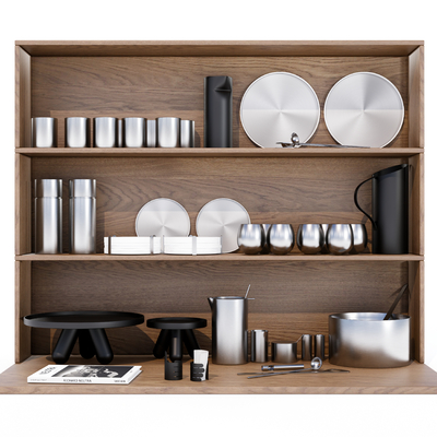 Modern Solid Wood Tableware Storage Rack